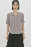 rib henley neck P/O プルオーバー