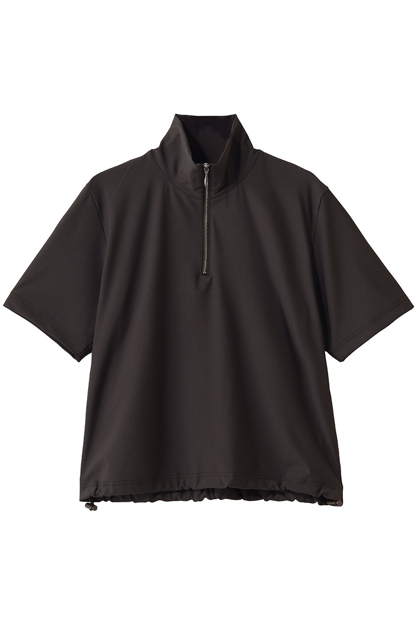 ミディウミソリッド/MIDIUMISOLIDのessential zip neck top トップ(brown/2-112226)