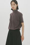 essential zip neck top トップ ミディウミソリッド/MIDIUMISOLID