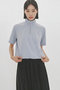 essential zip neck top トップ ミディウミソリッド/MIDIUMISOLID