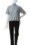 essential zip neck top トップ ミディウミソリッド/MIDIUMISOLID