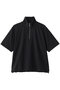 essential zip neck top トップ ミディウミソリッド/MIDIUMISOLID black