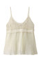 woven pleated combined camisole キャミソール ミディウミソリッド/MIDIUMISOLID ivory