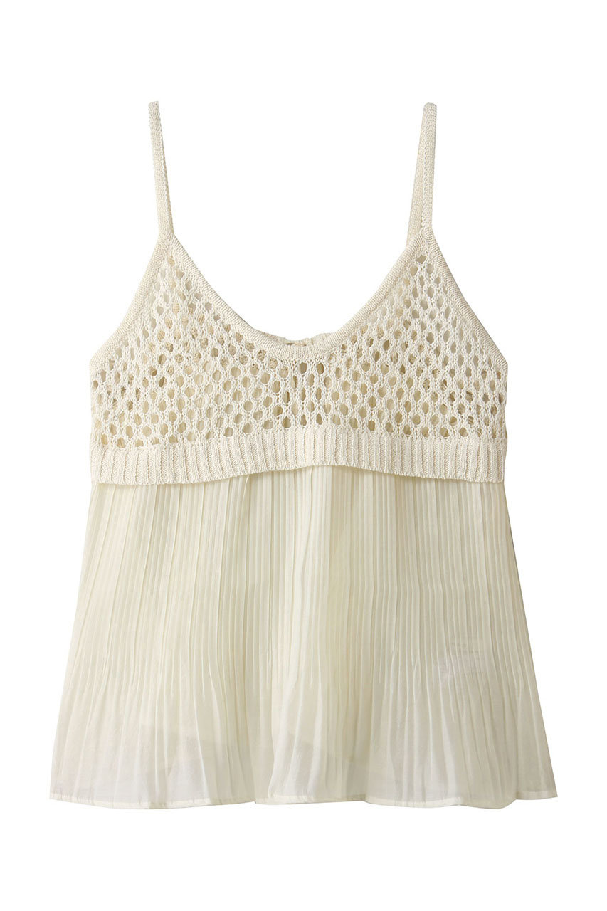 ミディウミソリッド/MIDIUMISOLIDのwoven pleated combined camisole キャミソール(ivory/2-122169)