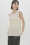 woven pleated combined camisole キャミソール ミディウミソリッド/MIDIUMISOLID