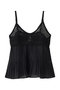 woven pleated combined camisole キャミソール ミディウミソリッド/MIDIUMISOLID black