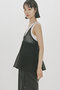 woven pleated combined camisole キャミソール ミディウミソリッド/MIDIUMISOLID