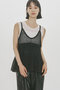 woven pleated combined camisole キャミソール ミディウミソリッド/MIDIUMISOLID