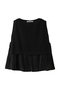 woven pleated layered vest ベスト ミディウミソリッド/MIDIUMISOLID black