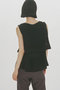 woven pleated layered vest ベスト ミディウミソリッド/MIDIUMISOLID