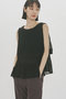 woven pleated layered vest ベスト ミディウミソリッド/MIDIUMISOLID