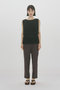 woven pleated layered vest ベスト ミディウミソリッド/MIDIUMISOLID