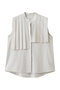 N/S asymmetry pleats shirt シャツ ミディウミソリッド/MIDIUMISOLID ivory
