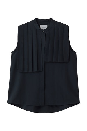 ミディウミソリッド/MIDIUMISOLIDのN/S asymmetry pleats shirt シャツ(110400/110401)