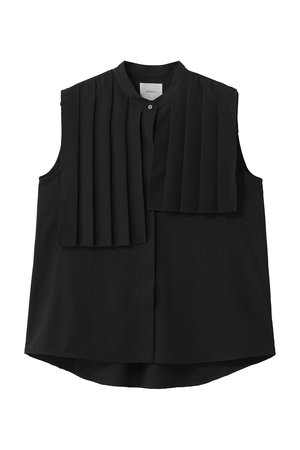 ミディウミソリッド/MIDIUMISOLIDのN/S asymmetry pleats shirt シャツ(110400/110401)