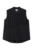 N/S asymmetry pleats shirt シャツ