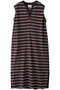 multi-striped n/slv OP ワンピース ミディウミソリッド/MIDIUMISOLID wine