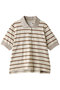 multi-striped polo PO プルオーバー ミディウミソリッド/MIDIUMISOLID kinari