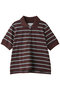 multi-striped polo PO プルオーバー ミディウミソリッド/MIDIUMISOLID wine