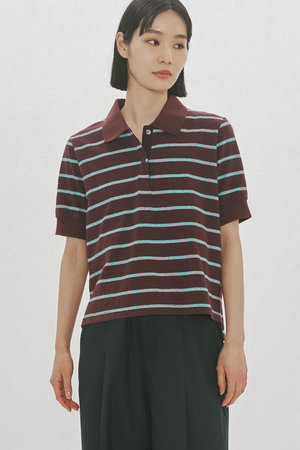 ミディウミソリッド/MIDIUMISOLIDのmulti-striped polo PO プルオーバー(110400/110402)