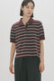 multi-striped polo PO プルオーバー ミディウミソリッド/MIDIUMISOLID