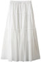 sheer tiered SK スカート ミディウミソリッド/MIDIUMISOLID off white