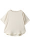satin T blouse ブラウス ミディウミソリッド/MIDIUMISOLID ivory