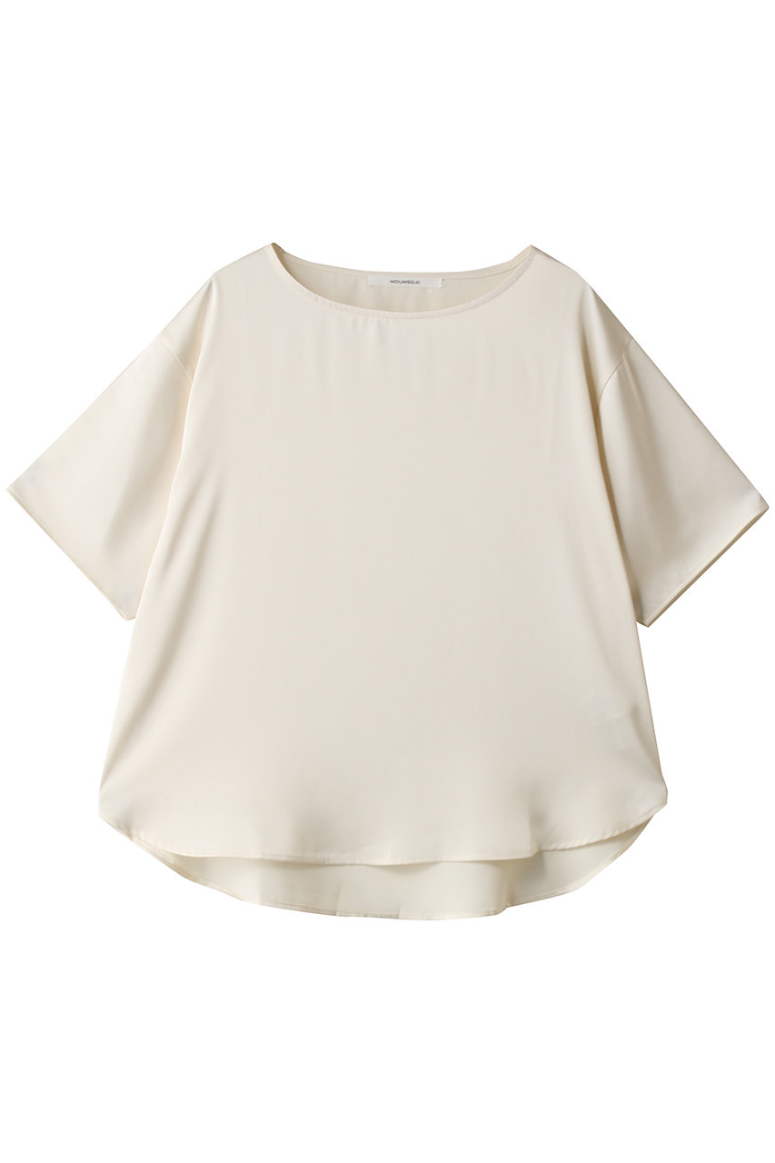 ミディウミソリッド/MIDIUMISOLIDのsatin T blouse ブラウス(ivory/2-137262)