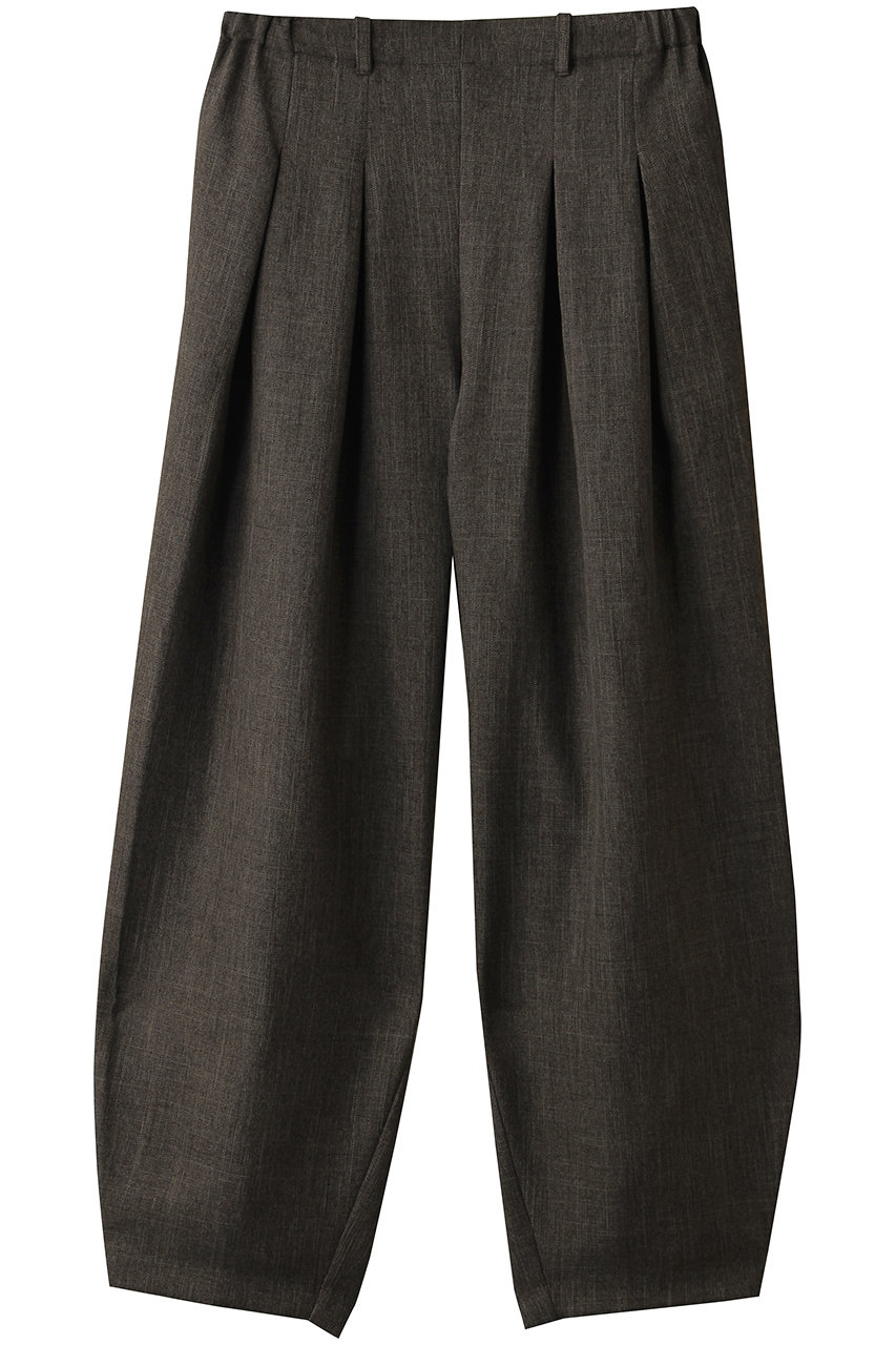 ミディウミソリッド/MIDIUMISOLIDのtuck curve barrel pants パンツ(brown/2-162239)