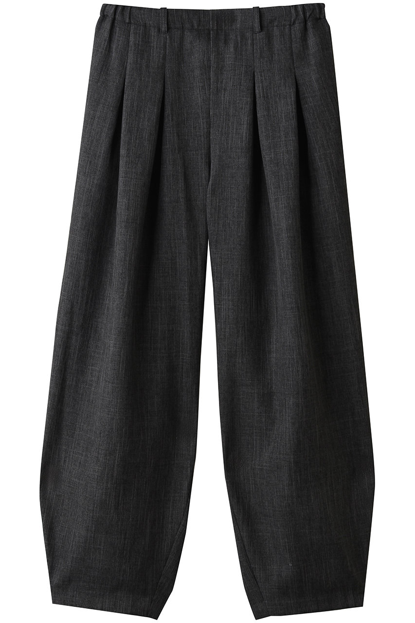ミディウミソリッド/MIDIUMISOLIDのtuck curve barrel pants パンツ(black/2-162239)