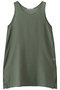layered sheer OP ワンピース ミディウミソリッド/MIDIUMISOLID olive