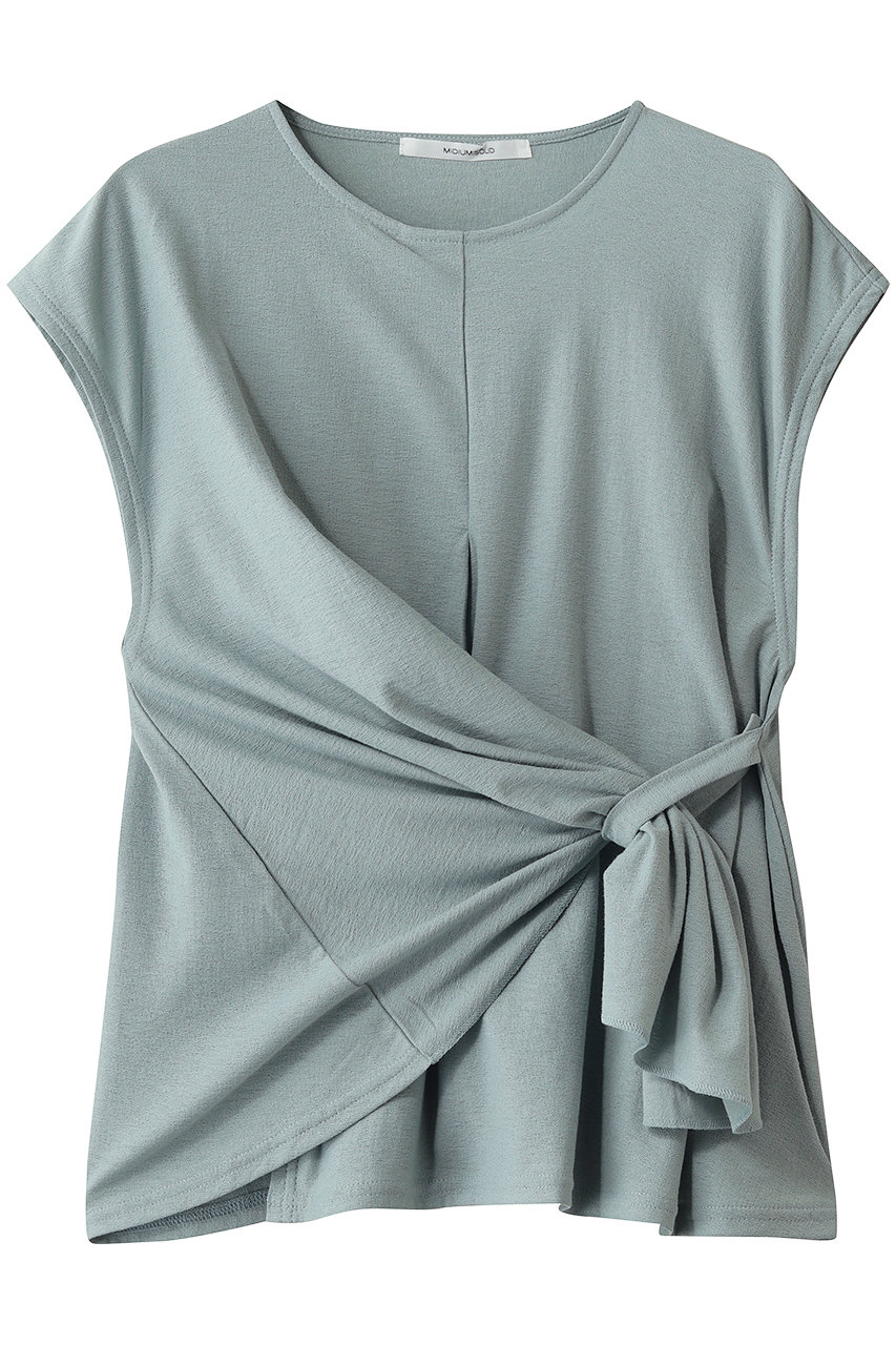 ミディウミソリッド/MIDIUMISOLIDのdrape twist sleeveless トップス(green/2-112248)