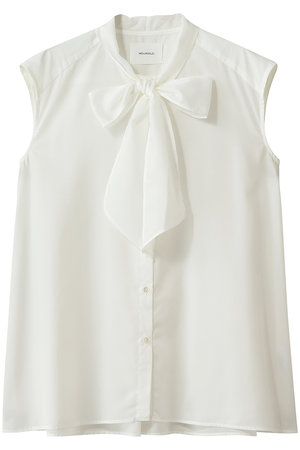 ミディウミソリッド/MIDIUMISOLIDのribbon tie N/S blouse ブラウス(110400/110401)