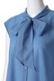 ribbon tie N/S blouse ブラウス ミディウミソリッド/MIDIUMISOLID