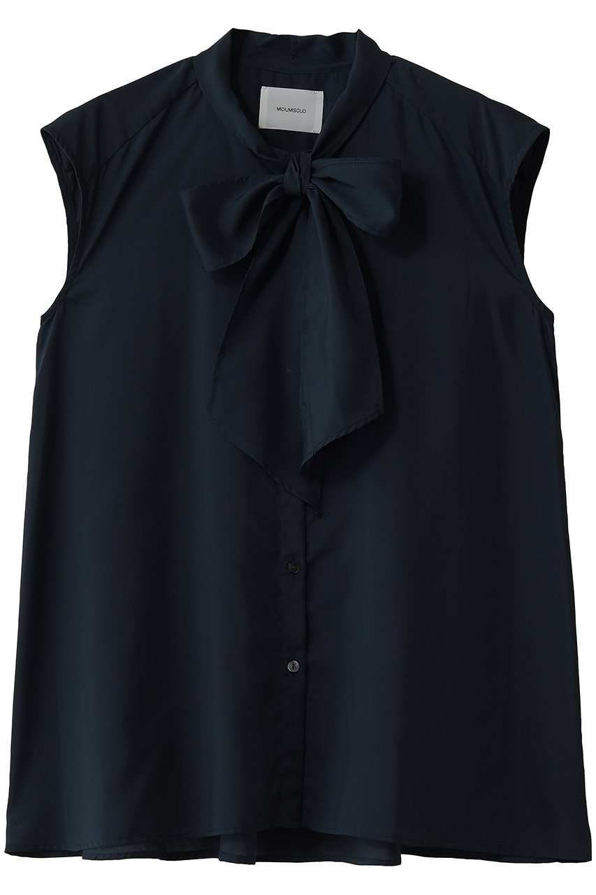 ミディウミソリッド/MIDIUMISOLIDのribbon tie N/S blouse ブラウス(navy/2-132254)