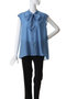 ribbon tie N/S blouse ブラウス ミディウミソリッド/MIDIUMISOLID