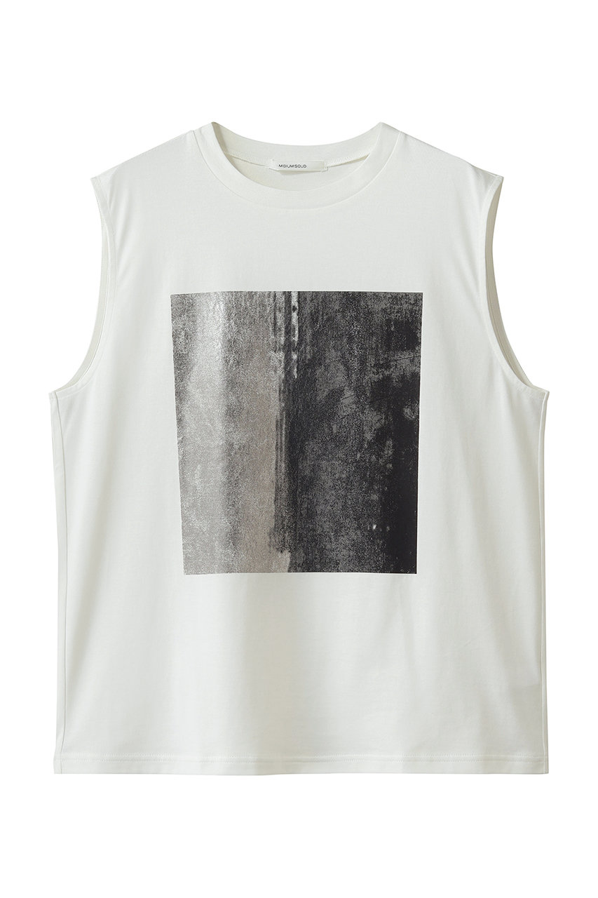 ミディウミソリッド/MIDIUMISOLIDのfog foil N/S top トップ(off white/2-112237)