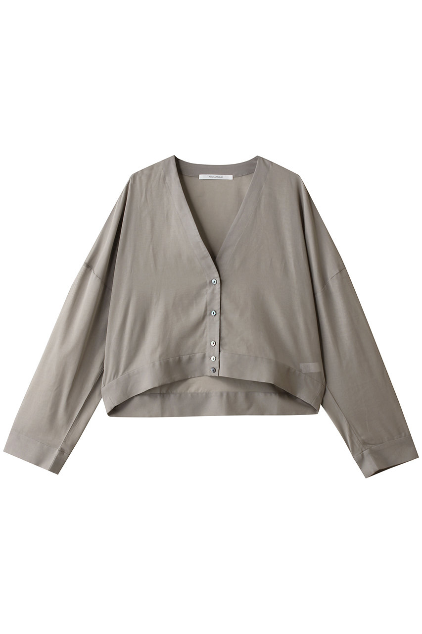 ミディウミソリッド/MIDIUMISOLIDのsheer voile V/neck CD カーディガン(gray/1-13210062)