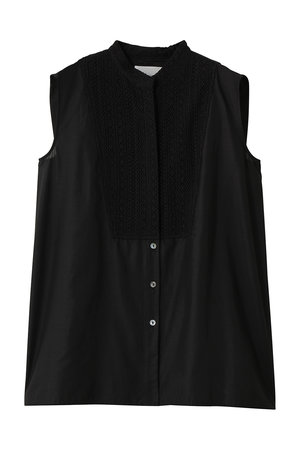 ミディウミソリッド/MIDIUMISOLIDのwide shirt with lace シャツ(110400/110401)