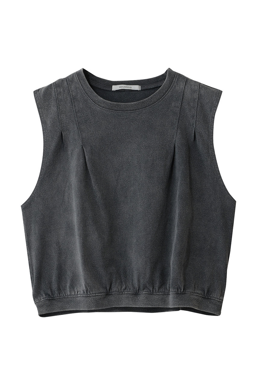 MIDIUMISOLID pigment tuck N/S PO プルオーバー (c.gray, F) ミディウミソリッド ELLE SHOP