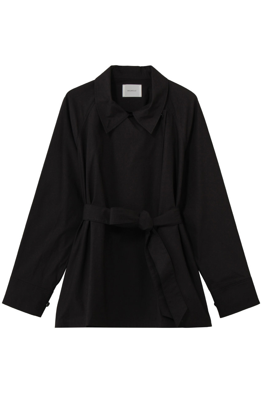 MIDIUMISOLID wrappde trench shirt シャツ (navy, F) ミディウミソリッド ELLE SHOP