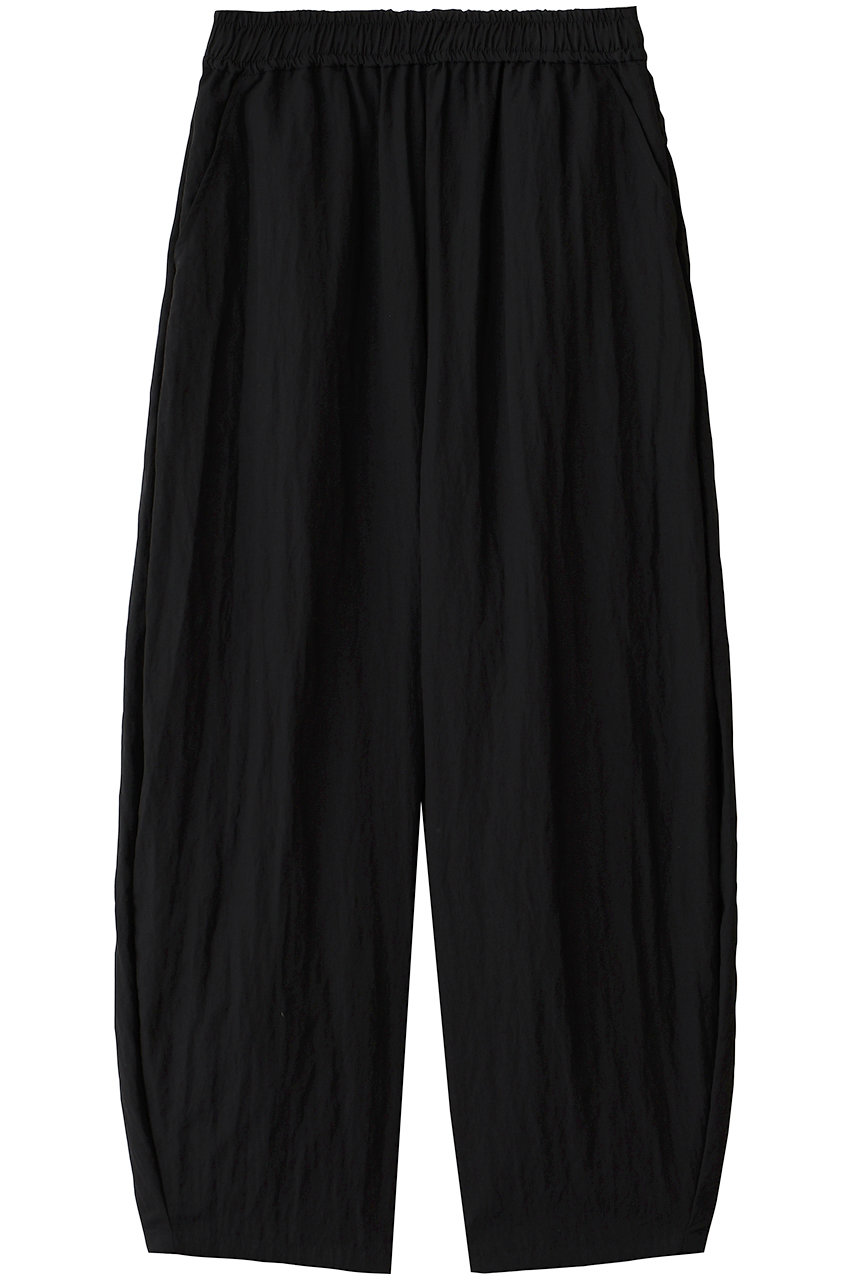 MIDIUMISOLID soft curve nylon pants パンツ (black, F) ミディウミソリッド ELLE SHOP
