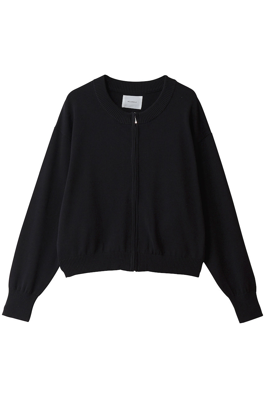 MIDIUMISOLID calm zip knit ニット (black, F) ミディウミソリッド ELLE SHOP