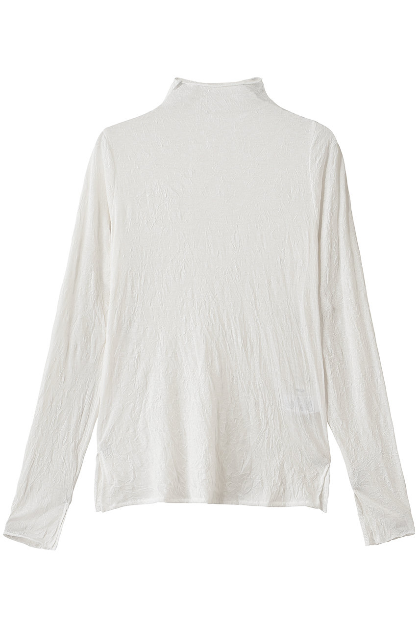 MIDIUMISOLID wrinkle sheer high neck inner インナー (off white, F) ミディウミソリッド ELLE SHOP