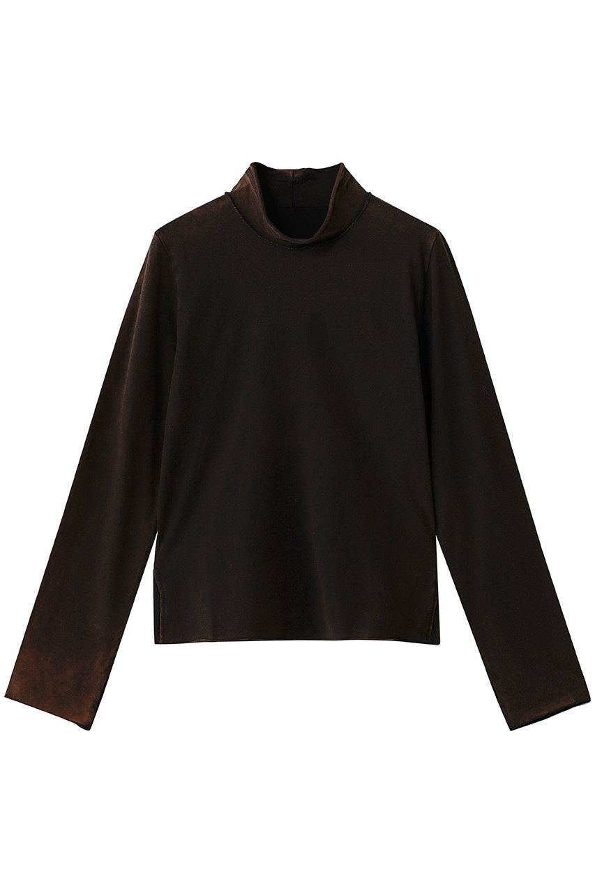 MIDIUMISOLID pigment high neck inner インナー (brown, F) ミディウミソリッド ELLE SHOP