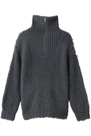 ミディウミソリッド/MIDIUMISOLIDのcloud loop zip knit ニット(110300/110301)