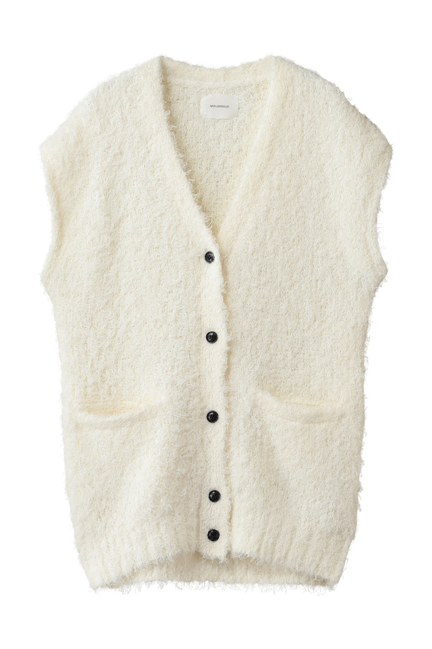 MIDIUMISOLID cloud loop vest ベスト (off white, F) ミディウミソリッド ELLE SHOP