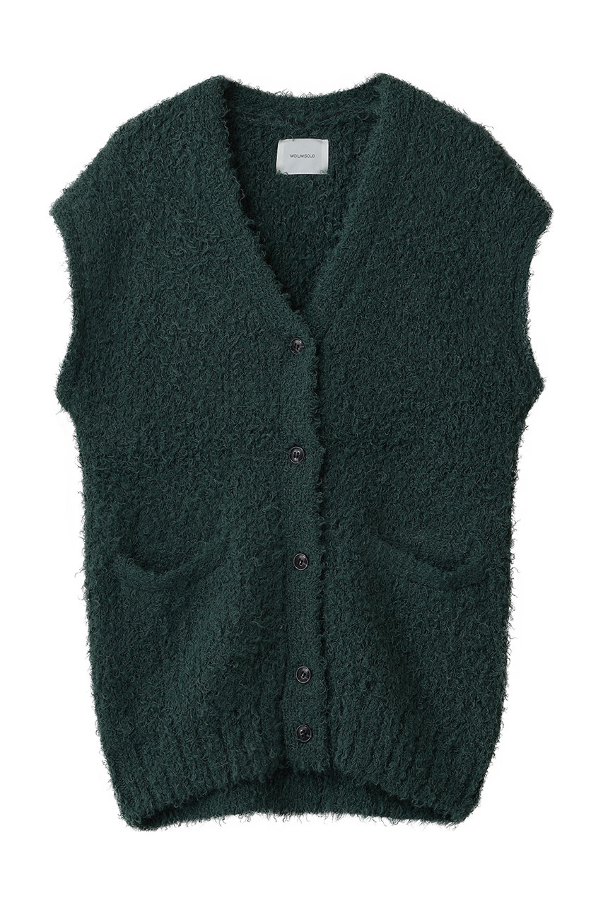 MIDIUMISOLID cloud loop vest ベスト (green, F) ミディウミソリッド ELLE SHOP
