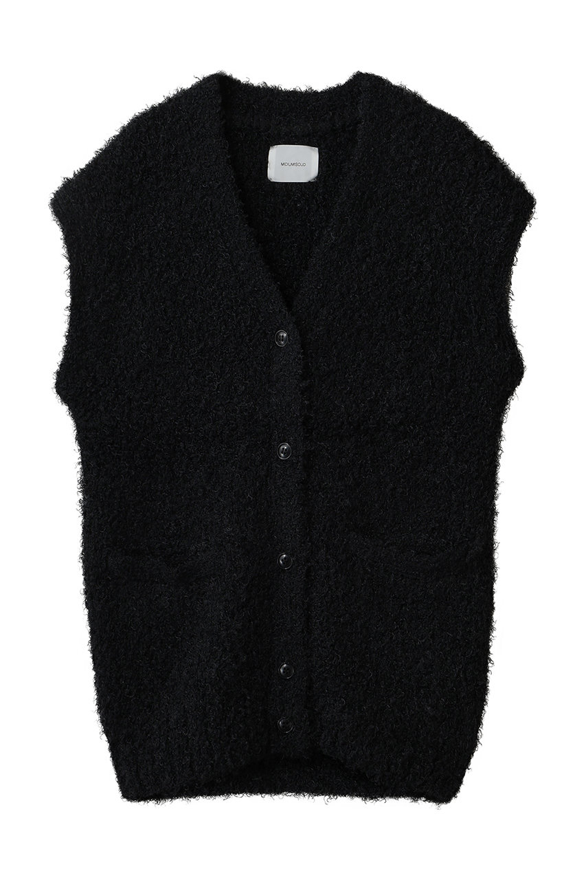 MIDIUMISOLID cloud loop vest ベスト (black, F) ミディウミソリッド ELLE SHOP
