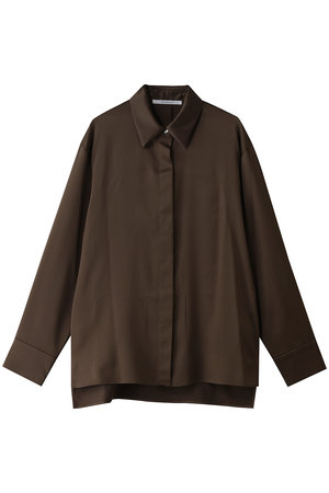 ミディウミソリッド/MIDIUMISOLIDのhidden wrap shirt シャツ(110400/110403)